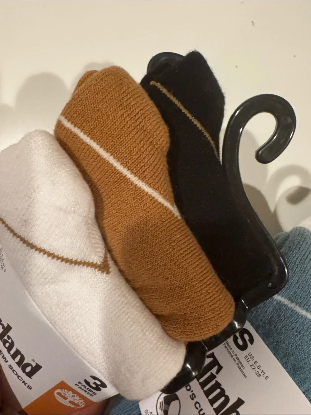 NWT Timberland Cushioned Crew Socks 6 Pairs (2 x 3-Pack) Size Small US 6.5–11.5